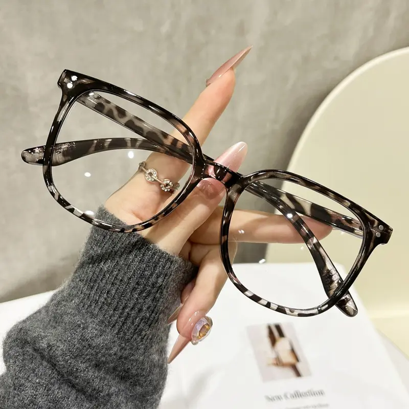 Unisex Square Pattern Flat Glasses, Fashionable Frames Glasses, Fashion Eyewear, Ideal for Vacation, Back-To-School, Daily Use, Computer TV Phone Accessories, All Seasons, Boho Style, Stylish Square Frames, Trendy Square Frames, Square Eyeglasses Frame