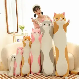 Long Cat Plush Body Pillow Soft Stuffed Animal Sleeping Cushion Sofa Bed Decor Gift