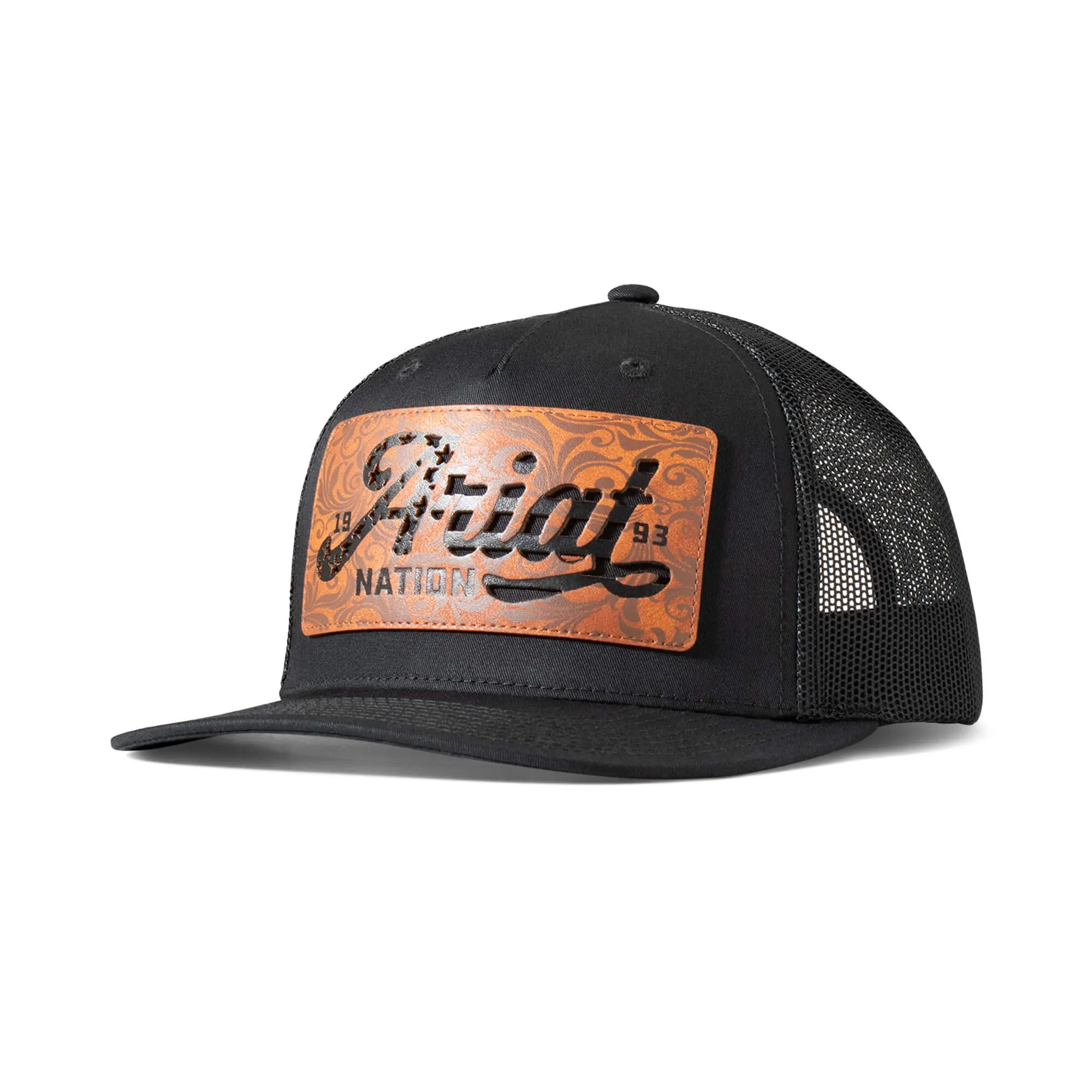 Men's Leather Flag Patch Cap