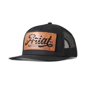 Men's Leather Flag Patch Cap Men's Leather Flag Patch Cap