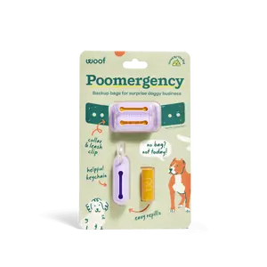 Poomergency -Easy Dog Poop Bag Refills -  Never Be Bagless Again!