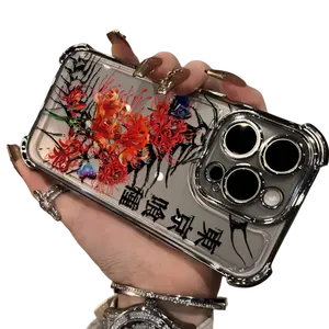 New Japanese design phone case of the anime Tokyo Ghoul trend, compatible with models for iPhone 17 Air 16 Promax 15 Plus 14 13 12 11 & Samsung Galaxy S26 Ultra S25 Plus S24 S23 FE S22, with a soft transparent back for drop protection.HM173