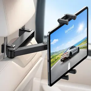 Lamicall Car Headrest Tablet Holder - [Lockable] [Thick Case Friendly] [Foldable Clip] Car Backseat Tablet Mount, Car Accessories for Kids, for iPad Pro, Air, Mini, Galaxy, Fire HD, 4.7-13" Tablets