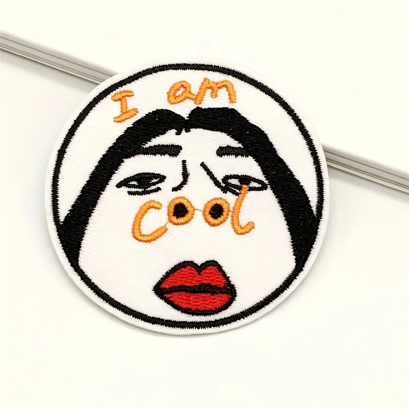 I AM COOL Embroidered Patch - DIY Iron/Sew On Applique for Jeans