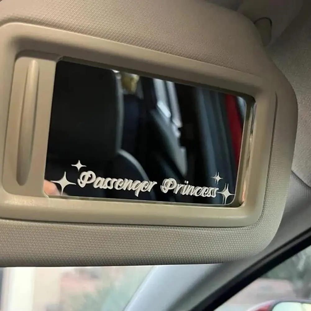 5 Pack Passenger Princess Stickers Funny Car Decal Accessories Rearview Mirror Window Sticker for Women (White)