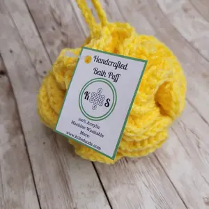 Yellow Shower Puff Bath Sponge