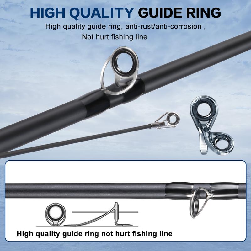 Sougayilang Fishing Gear Set, 6FT Casting Fishing Rod and 7.2:1 Gear Ratio with 4 Strands Braided Multicolour Fishing Line for Outdoor fishing supplies