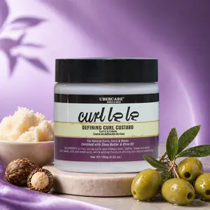 100g/3.5oz, Defining Curl Custard for Curly & Textured Hair, Soft Hold Styling Cream, Frizz Control & Shine, Lightweight Curl Cream, Moisturizing Curl Cream for Coily Wavy Hair, Travel Size