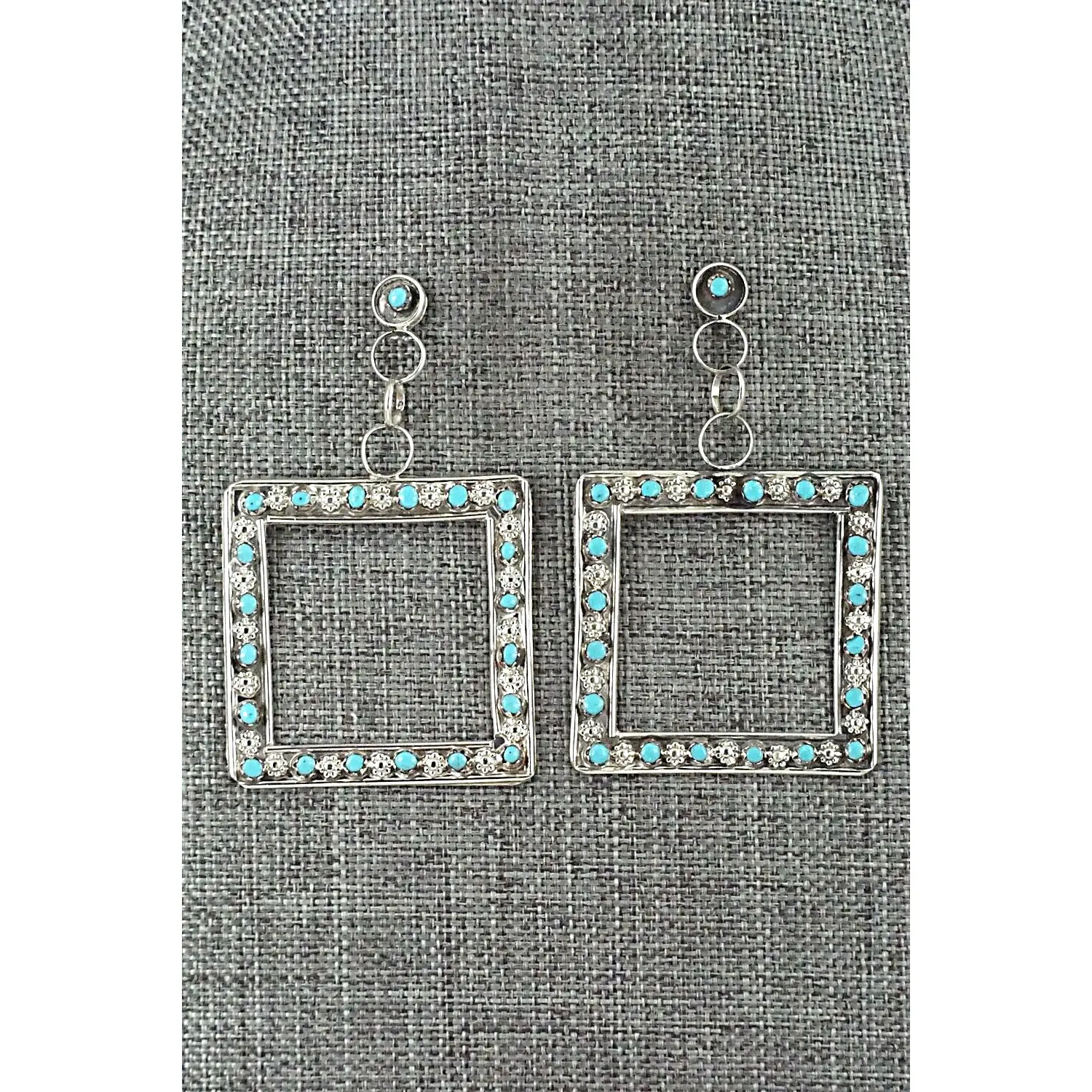 Turquoise & Sterling Silver Earrings - Marlon Quam