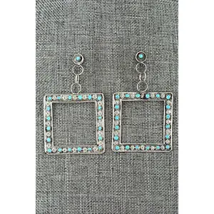 Turquoise & Sterling Silver Earrings - Marlon Quam