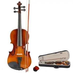New 3/4 Acoustic Violin Set for Kids 9-11 with Case Bow & Rosin Natural Basswood Violin Arbor Bow Ideal for Young Musicians