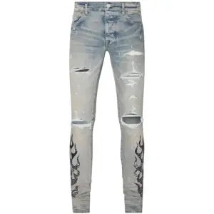Amiri Bandana Flame Clay Blue Jeans