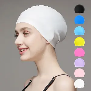 Silicone Swimming Cap, Comfortable Durable Non-slip Elastic Waterproof Swimming Hat, Swimming Accessories For Long & Short Hair