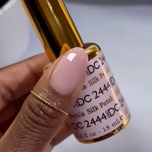DND DC 2444 SILK PETALS Gel and Lacquer Duo nail care nail art sheer nude gel color