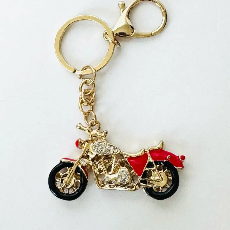 Bike Keychain, Durable Alloy Metal Keychain for Backpacks, Purses, and Handbags