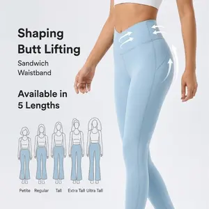 InnoMint Cross Waist Leggings for Women Butt Lifting Yoga Leggings with High Waisted Tummy Control for Comfort and Style