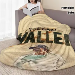 1pc Wallen Singer Print Flannel Blanket - Soft Polyester, Lightweight & Portable, Ideal for Sofa & Bed, All-Season Gift for Fans, Contemporary Style, The best choice for gifts to friends Suitable for beds and sofas can also be given as a gift