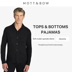 Mott & Bow Tops & Bottoms Pajamas, 90% Modal, 10% Spandex, Lightweight, Luxurious Feeling