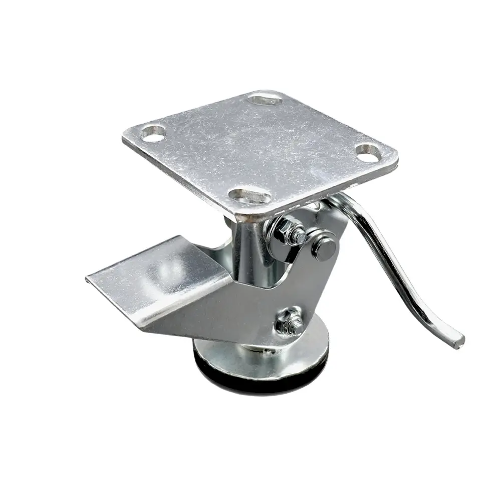 Service Caster SCC-FL400KB 4 in. Kickbar Floor Truck Lock with Top Plate, Level Surface Application, 1 Unit, One Unit