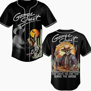 [Music Country Jersey] - George Strait Baseballs Jersey - Baseballs Jersey  - Gift for Friends