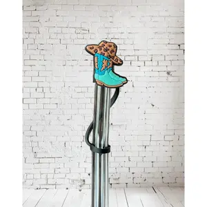 Cowboy Boots Silicone Cooty Cover, Straw Topper tumbler accessories