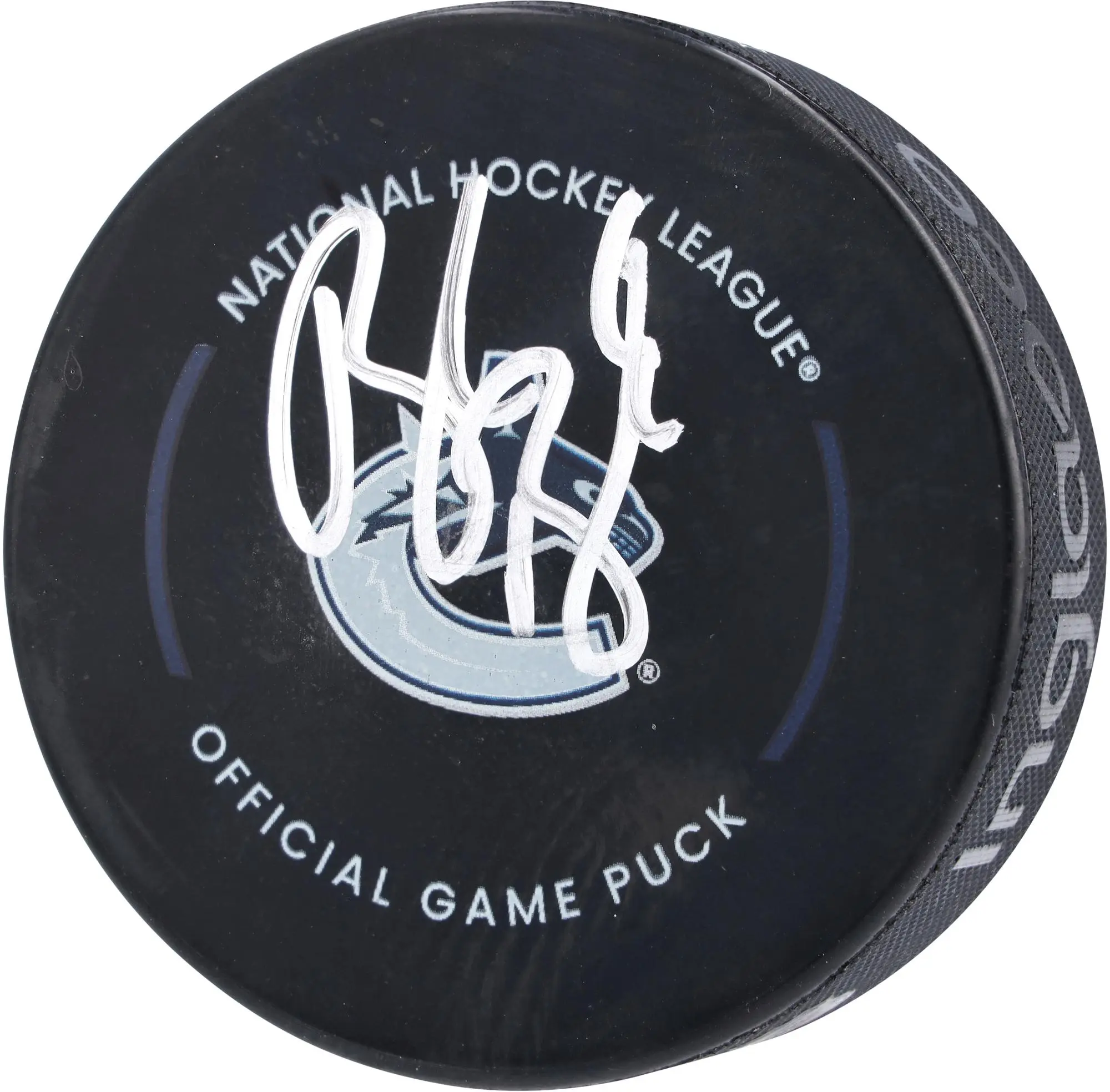 Brock Boeser Vancouver Canucks Autographed Official Game Puck - Fanatics Authentic Certified