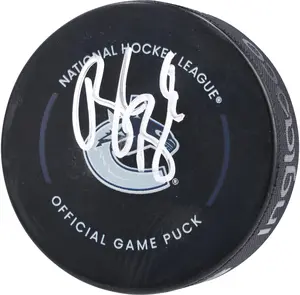 Brock Boeser Vancouver Canucks Autographed Official Game Puck - Fanatics Authentic Certified