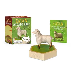 RP Minis CATAN Screaming Sheep Baa-AAH! Viral Funny Mini Sound Toy Book Stress Relief Desk Decor Fidget Toy White Elephant Gift Office Gag Gift Stocking Stuffer Novelty Collectible