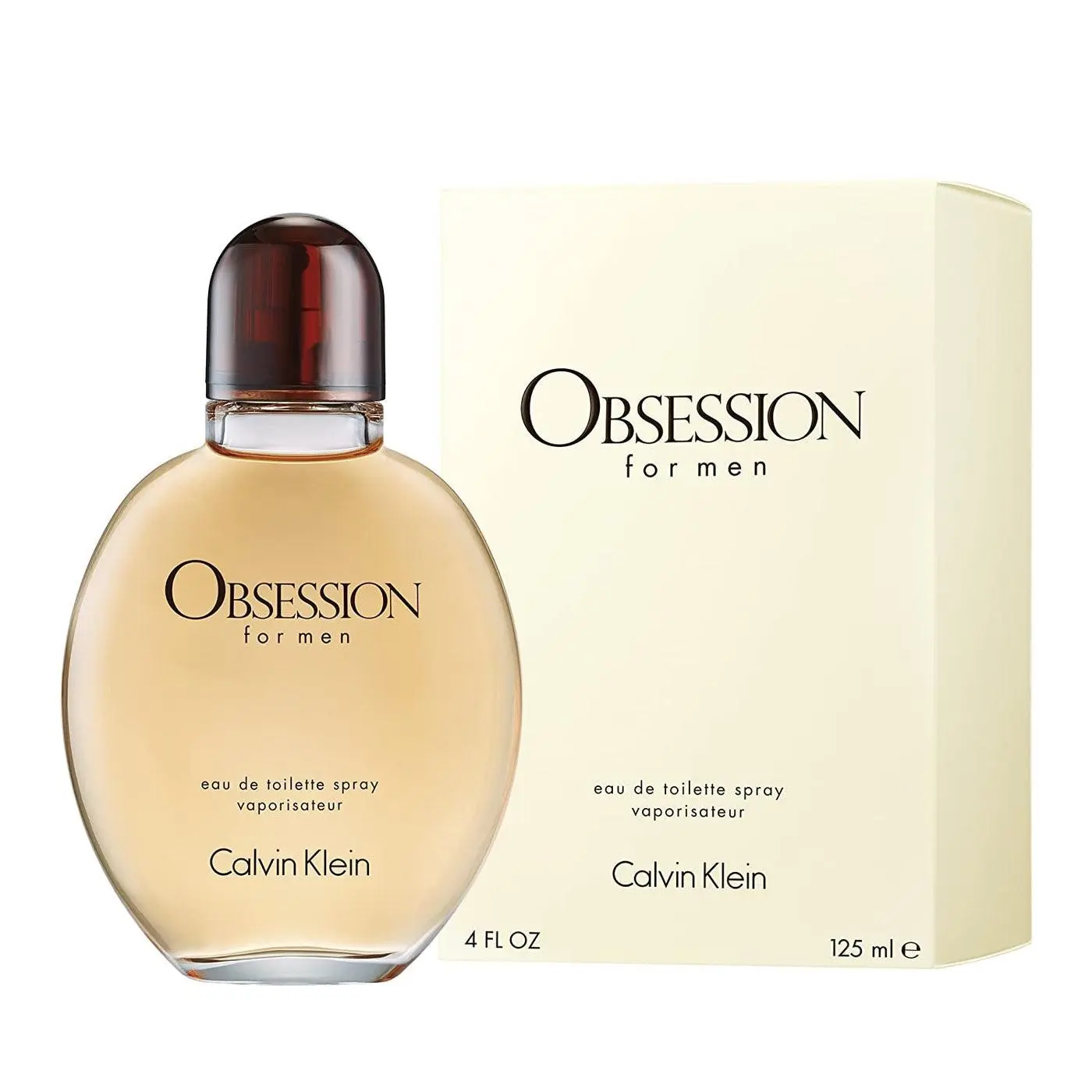 Calvin Klein Obsession Eau de Toilette Spray for Men, 4.0 fl oz - Fresh, Long-Lasting Fragrance for Men