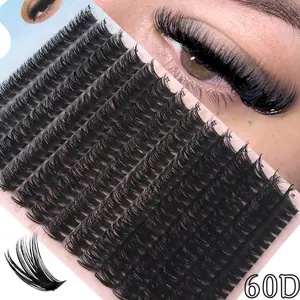 60P 280 Cluster Lashes｜Fluffy DIY Individual Lash Extensions 60D Volume Mixed Length Wispy Lashes