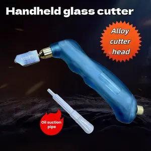 Oil-Infused Glass Cutter Kit, Includes Oil Tube, Universal Cutting Tool for Tiles Mirrors Glass, Manual Home Renovation Knife
