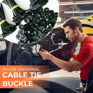 Professional Auto Repair Must-Have! 100PCS Self-Locking Nylon Cable Ties - Prevent Loosening, Ensure Stability​, New Multifunctional Cable Tie Buckle for Car Daily Repair