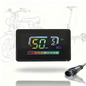 H6C-2 E-Bike LCD Display – 6Pin Waterproof Wired Color Screen, Mobile App Compatible, For Electric Bikes & Scooters