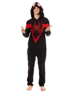 Marvel Spider-Man Union Suit Men's Miles Morales One Piece Lounge Pajamas
