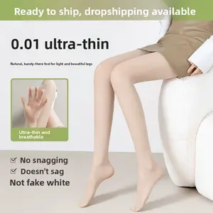0d ultra-thin pantyhose for women, flesh-colored, suitable for spring, autumn, and summer, pineapple socks, bare-leg illusion, anti-snagging pantyhose