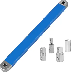 Offset Extension Wrench Impact - 15-Inch Impact offset extension wrench set-Ready Socket Wrench Tool with Square Drive Adapters (1/4", 3/8", 1/2")