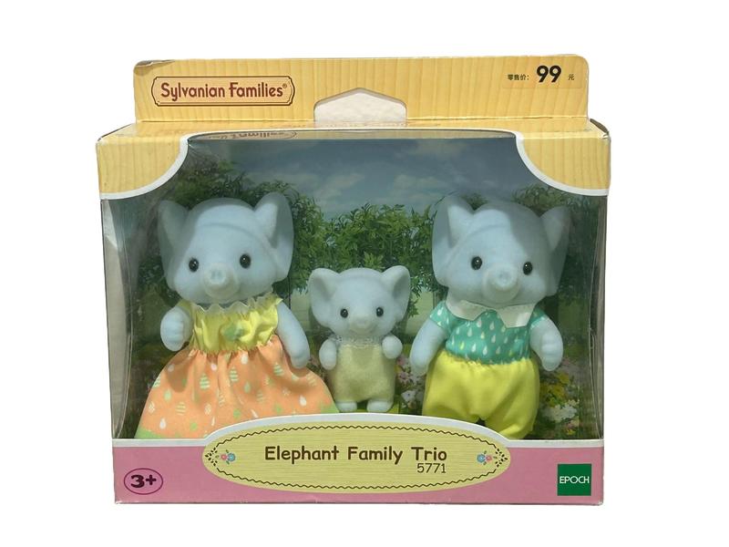 Sylvanian Families Elephant Family Trio 5771 Set Calico Critters