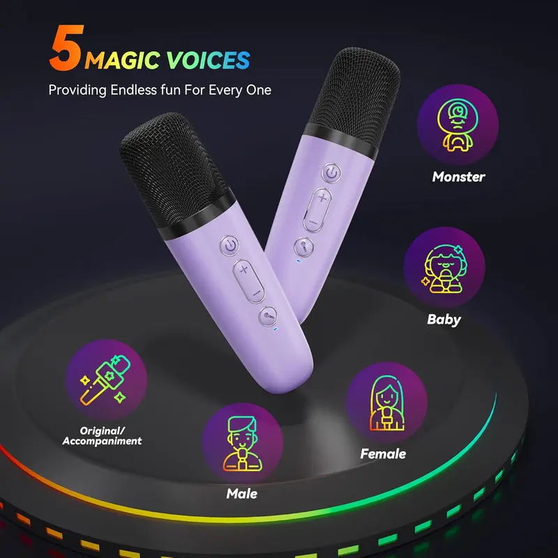 Rechargeable karaoke speaker product illustration