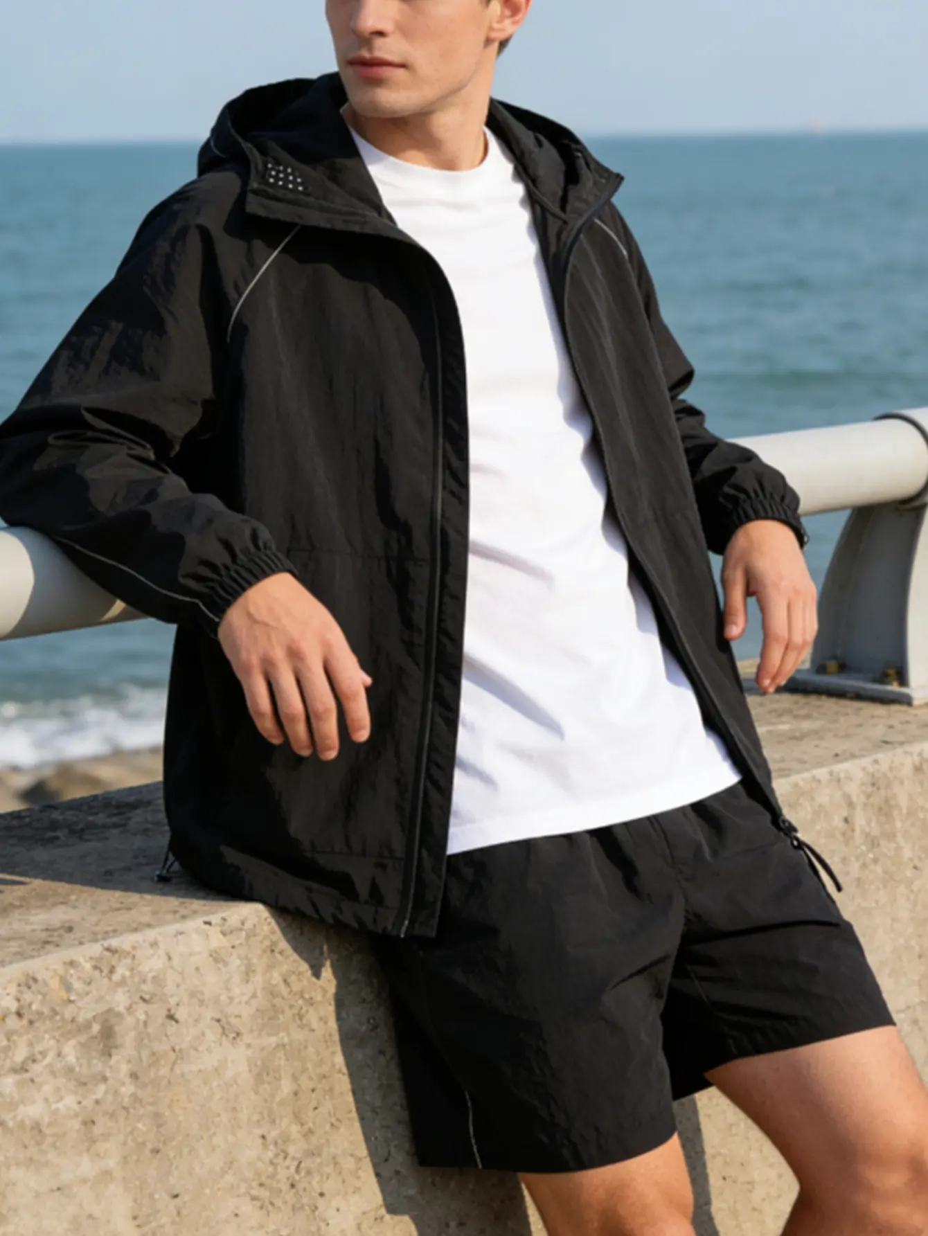 Men’s lightweight jacket for summer, ultra-thin sun protection jacket, outdoor fishing wear, vacation/travel beach outerwear, couple matching sports shirt