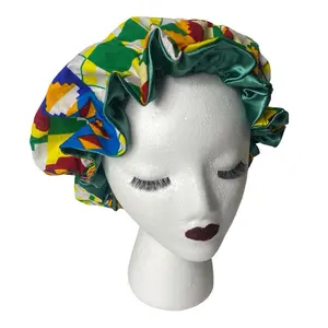 Ankara Satin Bonnet
