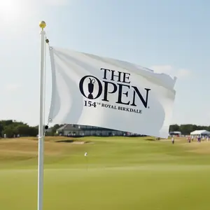 The Open 154th Royal Birkdale Golf Flag, British Open Championship Golf Course Banner, White Tournament Flag Decor