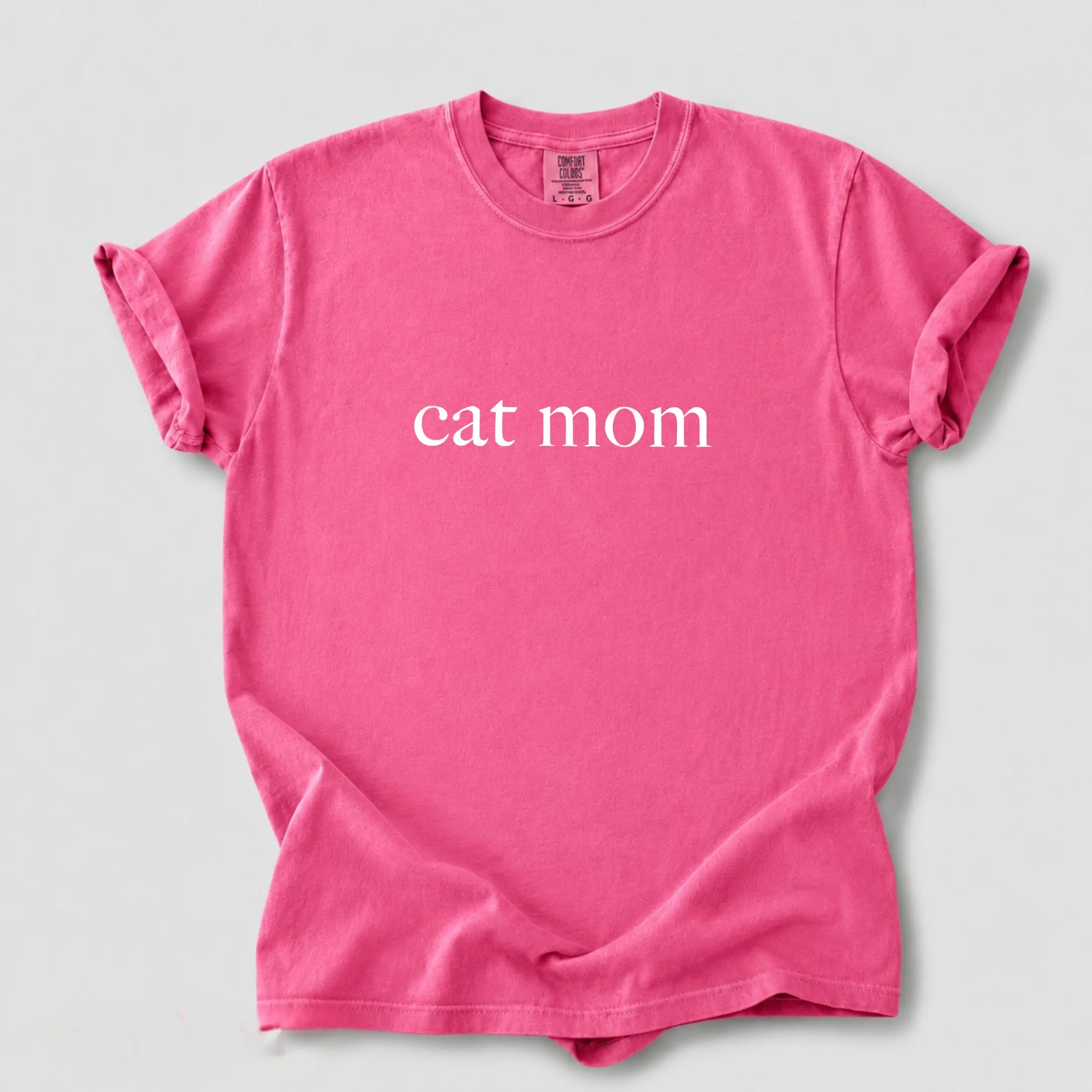 Comfort Colors Cat Mom T-Shirt, Funny Cat Lover Quote Tee, Pet Lover T-Shirt, Trendy Gift for Women, For Woman