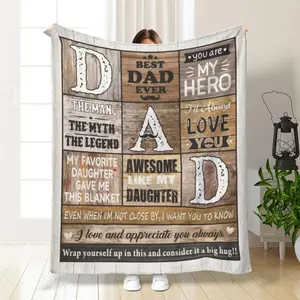 Letter Pattern Blanket, Personalized Blanket, 1 Count Soft Cozy Throw Blanket, Air-conditioned Room Blanket, Warm Nap Blanket for Home Office Travel Camping