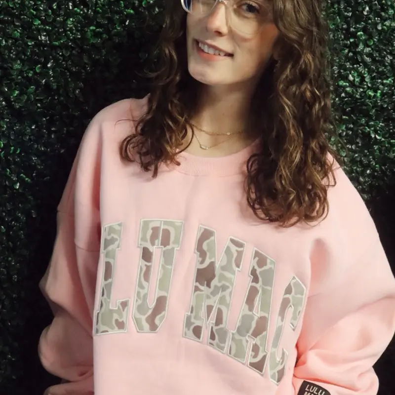Pink Lulu Mac sweatshirt