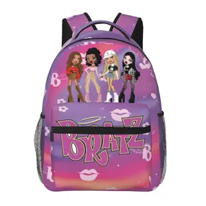 BRATZ versatile school backpack with large capacity; casual daypack for outdoor sports and office; cartoon BRATZ merchandise laptop backpack and school bag for boys and girls, ideal as a gift.
