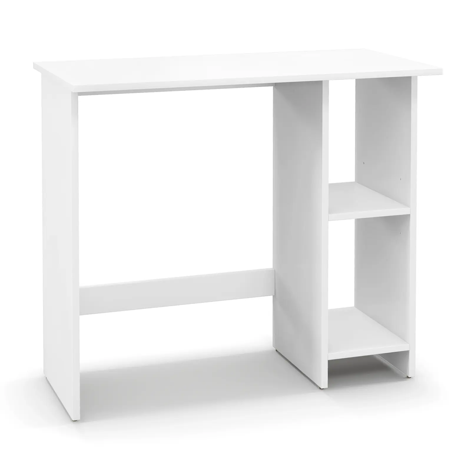 COSTWAY - Small Computer Desk with Storage and Adjustable Shelf-White COSTWAY - Small Computer Desk with Storage and Adjustable Shelf-White