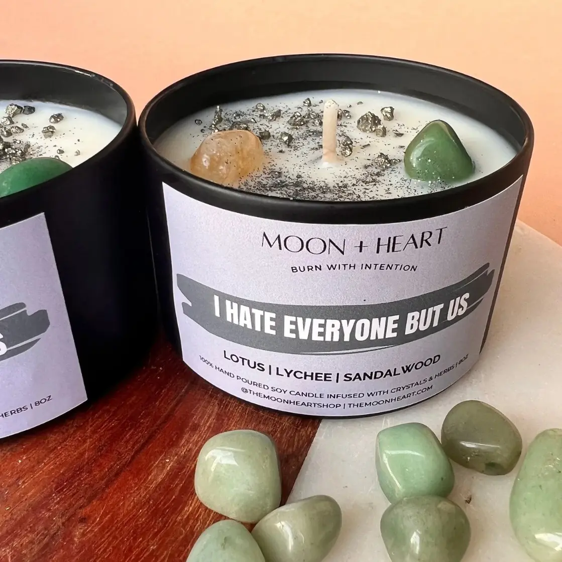 Bestie Best Friend Intention Candle with crystals | Intention and Manifestation ritual | Cool and funny gift |  Crystal healing Decor Autumn Cozy Fragrance Hand Light Tin Ornaments Freshener Decoration