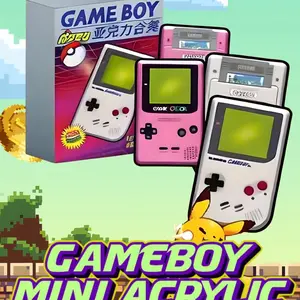 Acrylic Gameboy Mini Handheld Portable Game Console - Handheld Design Magnetic Gaming Accessory, Character-Style Collectible for Gaming Setups (1 Per Box)