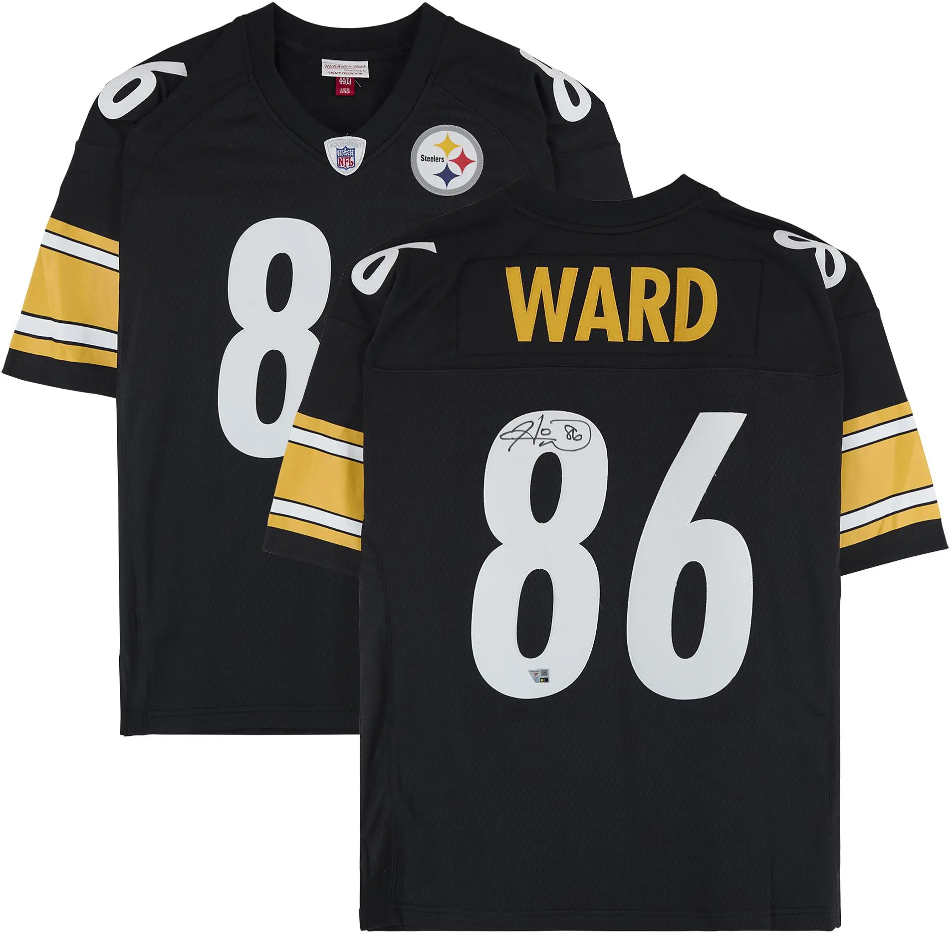 Hines Ward Pittsburgh Steelers Autographed Mitchell and Ness Black Replica Jersey - Fanatics Authentic Certified
