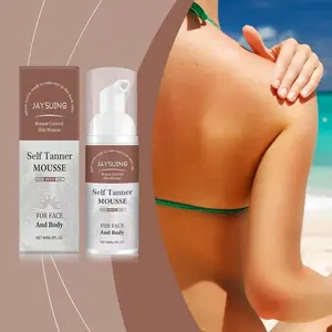 60ml Sun-Free Self-Tanning Mousse - Alcohol-free, Rich in Vitamin E and Rosemary Extract, Provides A Sun-free Bronzer, Moisturizes and Nourishes, Leaving Skin Naturally Radiant and Firm. Suitable for All Skin Types.